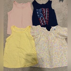 Old Navy Jumping Beans and Carter’s Girls Tops Lot Size 4T – Summer Tanks + Tee